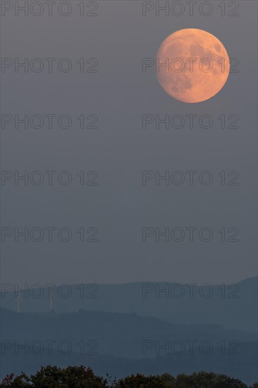 Moonrise over the mountains. Emmendingen