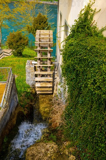 Mill on Rhine Falls at Neuhausen