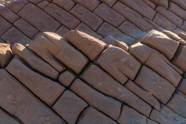 Detail of the shapes of the stones in Colas de Dragon in the desert of Tabernas