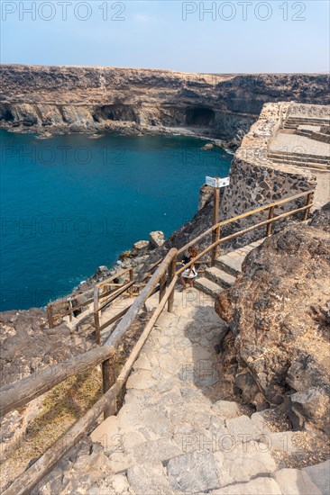 Stairs on the path to the caves of Ajuy