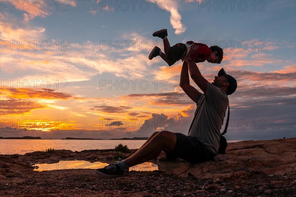 Sunset in Ibiza on vacation