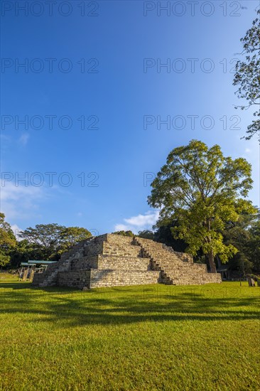 A small pyramid in Copan Ruinas temples. Honduras