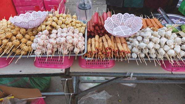Khmer street food sold in a stall called hang