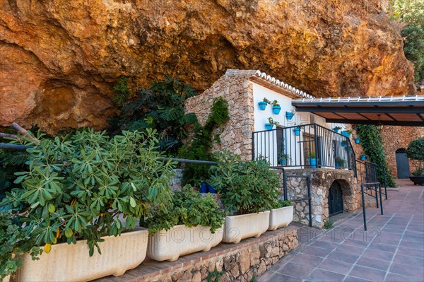 A house under a cave in the municipality of Mijas in Malaga. Andalusia