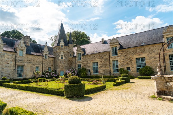 The beautiful Castle Park Rochefort en Terre in the medieval village of Rochefort-en-Terre