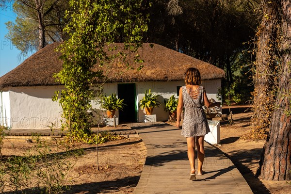 A tourist visiting the Donana Natural Park