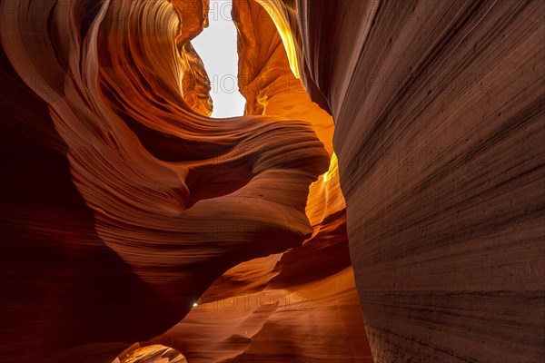 The stone veil of woman in Lower Antelope Arizona. United States