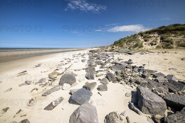 Destroyed bunkers in the dunes of Dunkirk