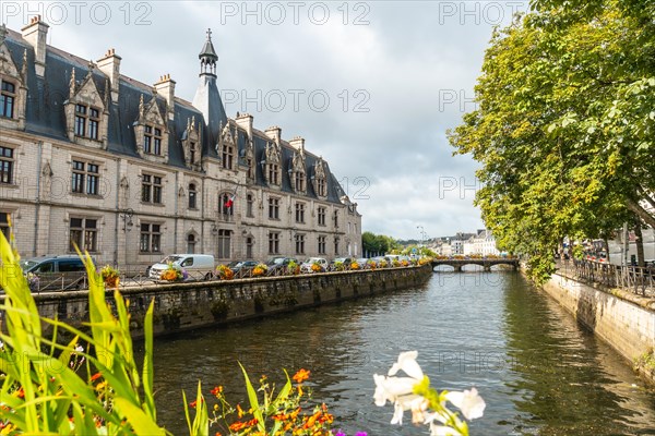 Rio Odet in the medieval town of Quimper in the department of Finisterre. French Brittany