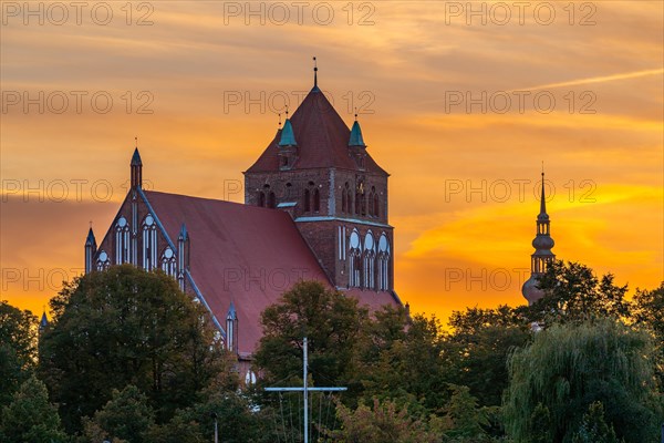 Sunset behind the Marienkirche