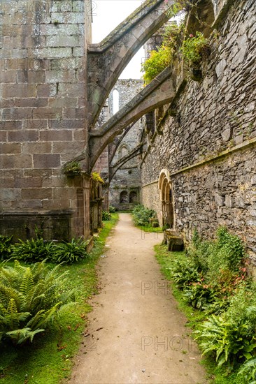 Gardens inside the Abbaye de Beauport in the village of Paimpol