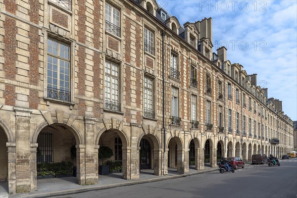 Historic facade at Place des Vosges