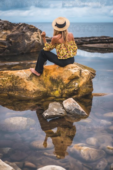Girl in a floral shirt