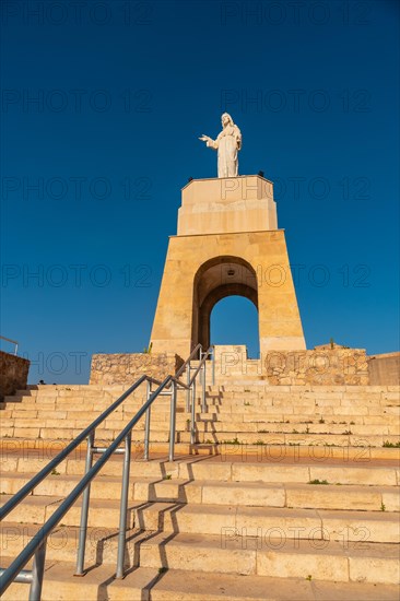 Viewpoint of Cerro San Cristobal de la Muralla de Jairan and the Alcazaba in the town of Almeria