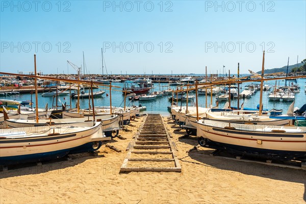 Beach full of boats in Llafranc
