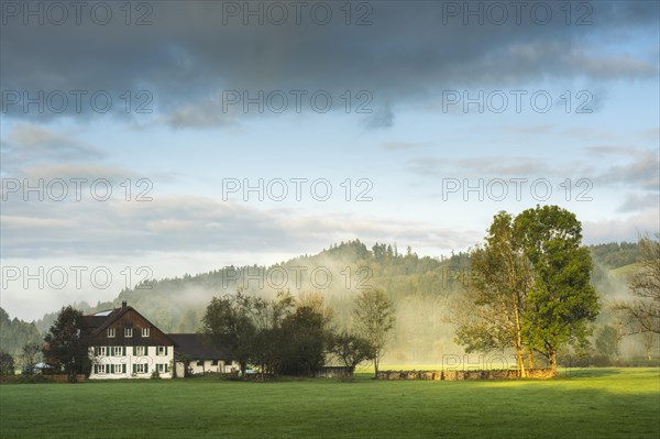 Landscape in the Allgaeu with a farm