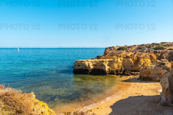 View from above of the beautiful Praia dos Arrifes