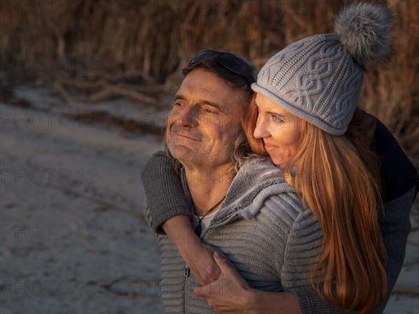 Intimate couple embracing