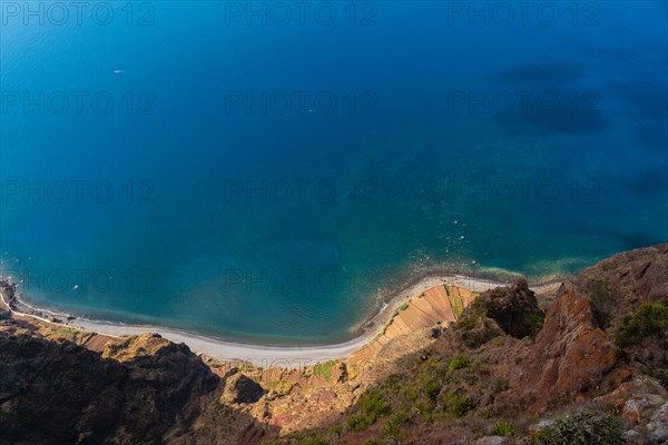 View of the sea from the Cabo Girao viewpoint in Funchal. Madeira