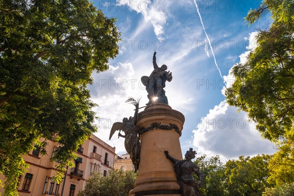 Precious statue called Vara de rey in Ibiza town in El Atar