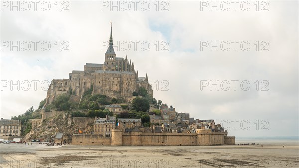Low tide at Mont Saint-Michel in the Manche department