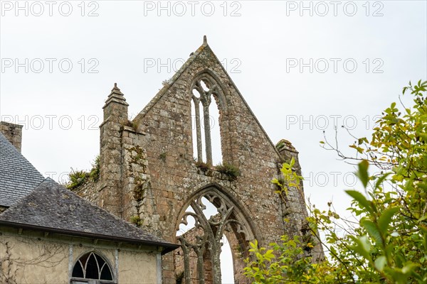 Rooftops of the beautiful Abbaye de Beauport in the village of Paimpol