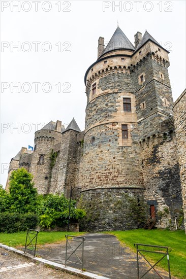 Vitre Castle walls. Ille-et-Vilaine department