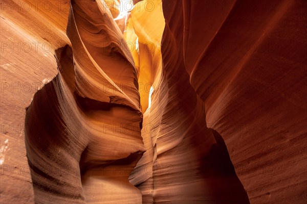 The great beauty of the Upper Antelope canyon in the town of Page