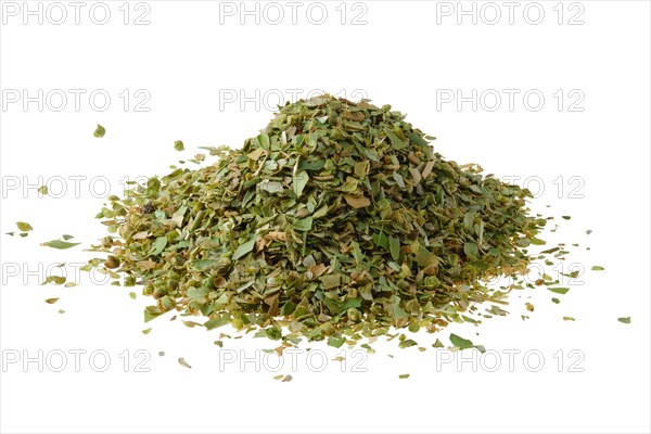 Heap of dry oregano isolated