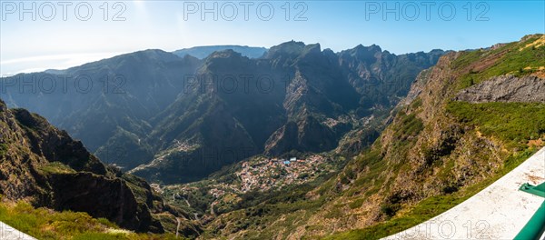 Panoramic view of Curral das Freiras from the Miradouro do Paredao viewpoint