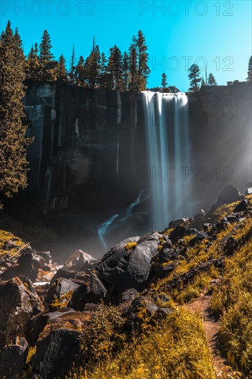 Lovely sunrise at Vernal Falls from Yosemite National Park. California