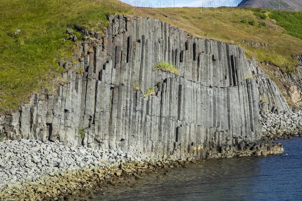 Spectacular shape in the stones on the beach of Olafsfjordur. Iceland