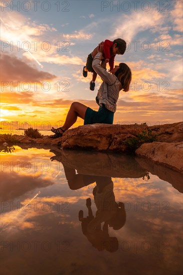 Sunset in Ibiza on vacation