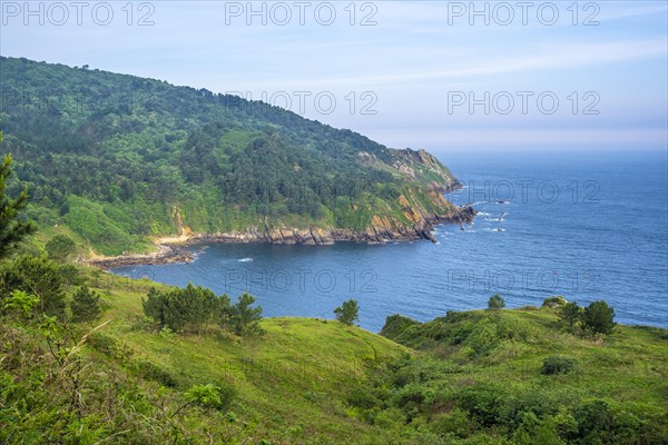Beautiful environment of the sea and Mount Ulia in the city of San Sebastian