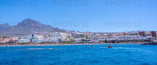 Panoramic view of the Costa de Adeje in the south of Tenerife