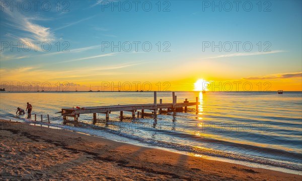 Sunset of West End beach on Roatan Island. Honduras