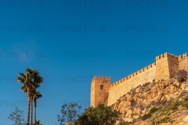 Walls of the Alcazaba the town of Almeria