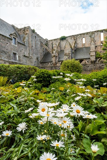 Gardens inside the Abbaye de Beauport in the village of Paimpol
