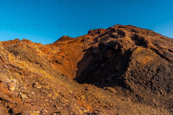 Crater of the volcano Teneguia from the route of the volcanoes