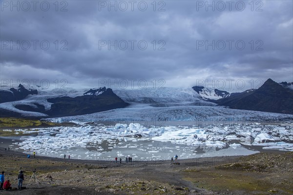 Beautiful icebergs the Jokulsarlon Ice Lake in the golden circle of southern Iceland