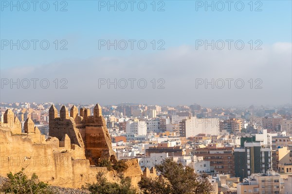 Jairan wall and the Alcazaba the town of Almeria