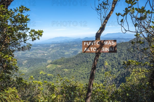 The highest point called Sinai of the Cerro Azul Meambar National Park