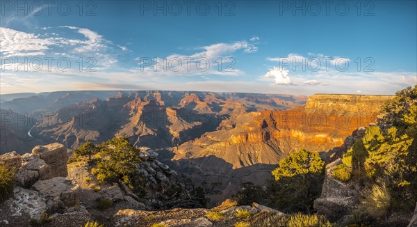 Panoramic at Sunset at the Powell Point of the Grand Canyon. Arizona