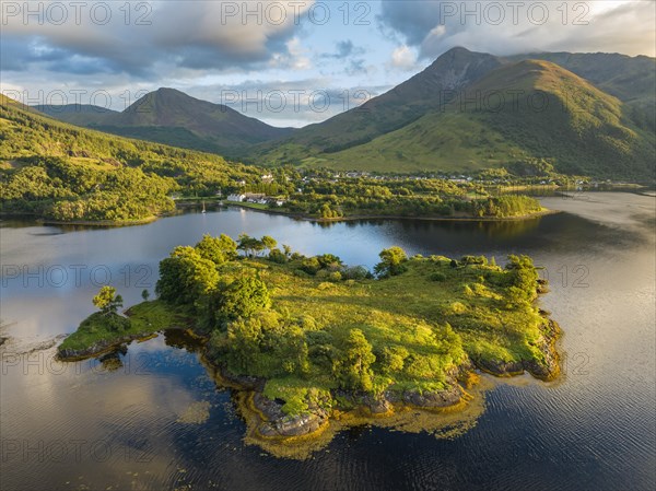 Aerial view of the island of Eilean Munde