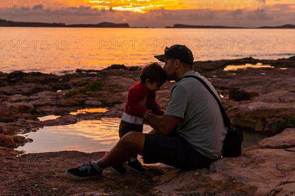 Sunset in Ibiza on vacation