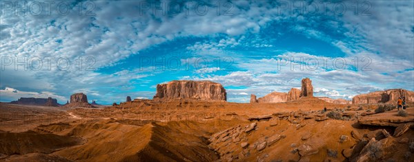 Panoramic view from John Ford's Point lookout in Monument Valley. Utah. USA