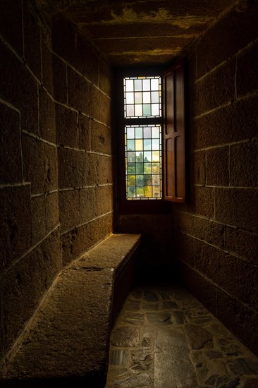 Interior of the tower of the castle of Fougeres. Brittany region