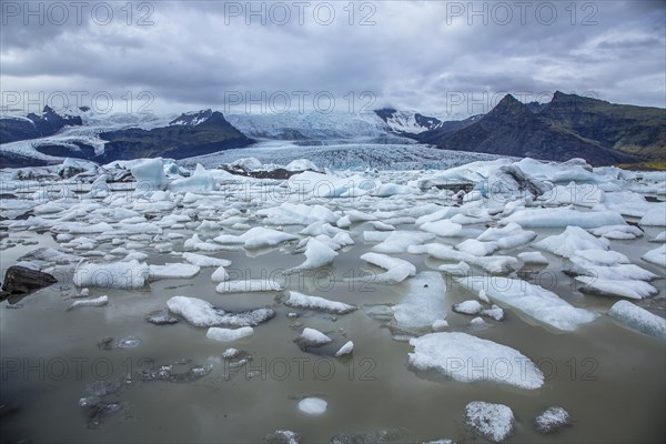 Beautiful icebergs the Jokulsarlon Ice Lake in the golden circle of southern Iceland