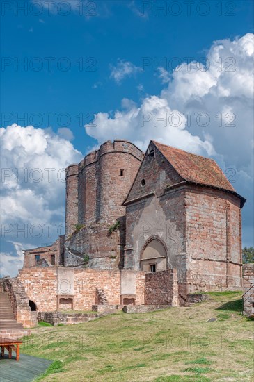 Exterior view of Lichtenberg Castle with keep