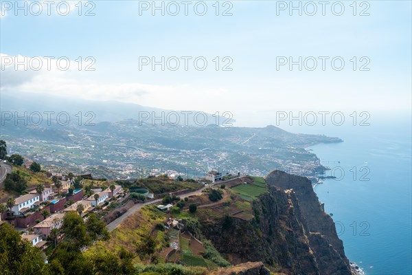 Panoramic view from the highest viewpoint called Cabo Girao in Funchal. Madeira